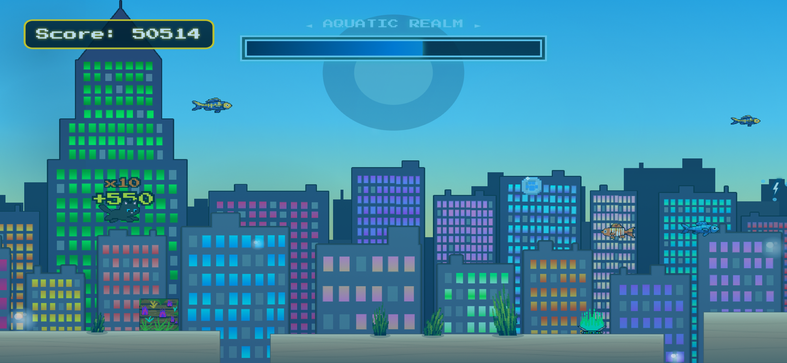 Pouncy Paws gameplay - aquatic realm bonus combo