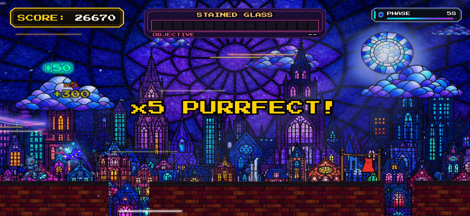 Pouncy Paws gameplay - Stained Glass combo