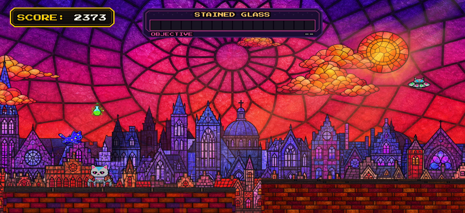 Pouncy Paws gameplay - Stained Glass growth serum